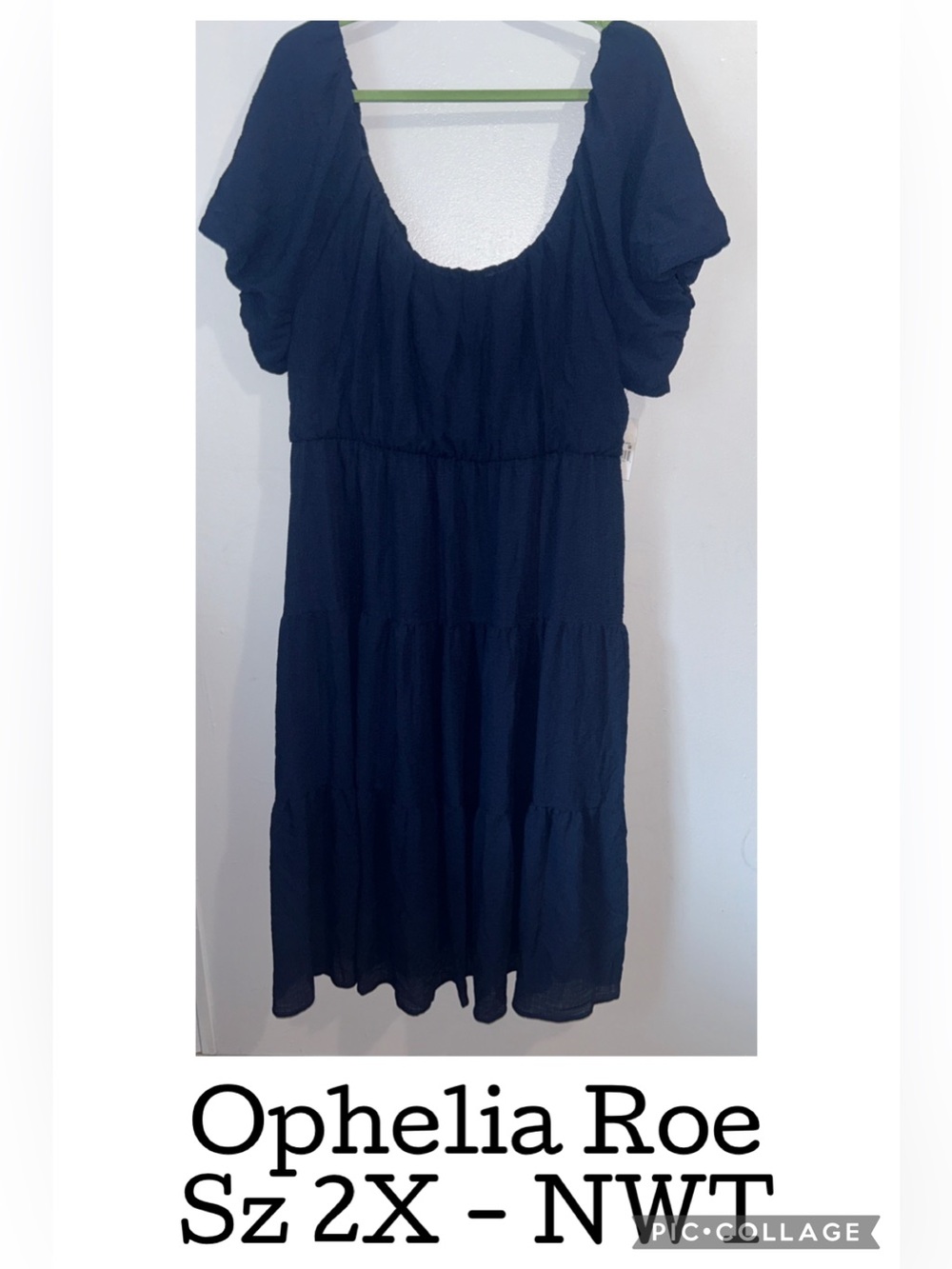 Ophelia Roe Navy Blue Dress sz 2X NWT